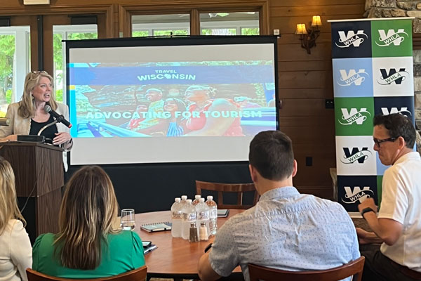 Wisconsin Department of Tourism Secretary Anne Sayers shared exciting updates about the department's efforts to promote Wisconsin as a tourism destination.